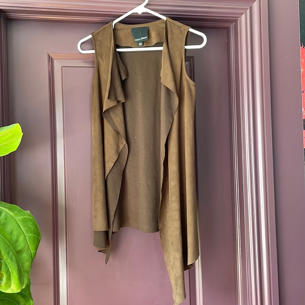 Faux suede vest from Harlowe and Graham